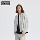 英克斯（inxx）ALLPICK 鄧佳鑫同款新復古做舊潮流短情侶牛仔外套美式夾克城市戶(hù) 白色 L