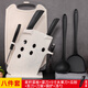 利皇菜刀刀具廚具套裝家用廚房廚具全套一整套切菜板切菜刀鍋鏟組合 【小麥板】菜刀刀架八件套