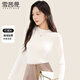 雪茜曼半高領(lǐng)加絨打底衫女內搭冬季加絨加厚修身百搭長(cháng)袖t恤女上衣女