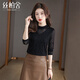 絲柏舍燙鉆T恤2025秋裝新款女裝簡(jiǎn)約修身圓領(lǐng)套頭長(cháng)袖打底衫