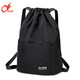 奧利帝克 抽繩包 大容量休閑運動(dòng)背包簡(jiǎn)約可折疊束口袋書(shū)包輕便防盜旅行包雙肩包 黑色/2949-1 大號