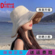 叮咚小格大帽檐新款夏季遮陽(yáng)帽漁夫帽女遮臉uv防曬帽紫外線戶外太陽(yáng)帽子 米+卡其 均碼（54-58cm）【雙面可戴】