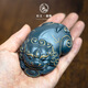 陶云尚精品宜興紫砂墨綠泥描金元寶招財貔貅茶寵擺件手工可養(yǎng)茶玩茶擺件 描金紫砂墨綠泥【元寶貔貅】