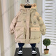 富羅迷（follow me）兒童羽絨服冬季中長款白鴨絨外套兒童冬裝加厚棉服2025新款寶寶潮 卡其色 90 cm