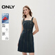 ONLY夏季萊卡小眾設計短裙牛仔吊帶連衣裙女|124242031 J35 510洗水牛仔藍 S 160/80A