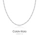 Colaivkloia情侶款項鏈男女玫瑰金簡(jiǎn)約鎖骨鏈白金色鈦鋼蛇骨鏈生日禮物送女友 XL0123白金色O字鏈50-55可調節