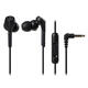 鐵三角（Audio-technica）(audio-technica) ATH-CKS550X系列 重低音 手機通話(huà) 入耳式耳機 黑色【帶麥克風(fēng)】