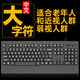 JEQLO電腦大小寫(xiě)拼音有線(xiàn)鍵盤(pán) 老人小寫(xiě)字母學(xué)習 打字專(zhuān)用中文漢語(yǔ)鍵盤(pán) 零度黑色鍵盤(pán)（USB接口）