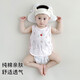 嬰兒琵琶背心夏季薄款衣服0一3月寶寶夏裝新生護(hù)肚防著涼跨欄上衣 H013燒花透氣琵琶背心粉色 90 碼：8-12個月寶寶