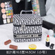 韓奢（Koreluxco）韓奢高檔化妝包便攜大容量2025新款男女士多功能化妝品收納盒 黑色小號(hào)【方箱】