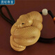 頂妃（DING FEI）崖柏木雕男士盤玩手把件生肖龍蛇實(shí)木雕刻文玩把件龍鳳汽車掛件 銀蛇約6cm  B00-302 加繩