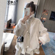 艾珠兒羊羔毛外套女冬季女裝新款機車(chē)服韓版寬松加厚皮毛一體短款羊羔絨 米白色 請拍正確尺碼