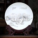傲世景德鎮陶瓷器新中式擺件客廳裝飾品擺盤(pán)博古架玄關(guān)酒柜工藝品禮物 溪山訪(fǎng)友（配龍頭底座）