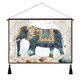 楓林灣北歐風(fēng)格麋鹿布藝掛畫(huà)棉麻客廳裝飾畫(huà)布壁畫(huà)掛床頭掛飾現代裝飾畫(huà) 大象【65*45cm】