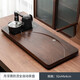 樹(shù)彬實(shí)木茶盤(pán)家用辦公室會(huì )客廳竹木茶臺單茶盤(pán)托盤(pán)茶海電磁爐自動(dòng)上水 黑檀色月牙茶盤(pán)-防燙電器