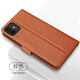 多蘭德（DULINEDO） 蘋果iphone12真皮手機殼12ProMax保護套翻蓋插卡mini防摔 蘋果12（6.1英寸）真皮 棕色