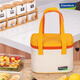 GLASSLOCK保溫袋包手提飯盒包便當包男女手拎包手提包便攜包 米黃色手提包GL18