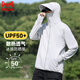 貓人（MiiOW）情侶防曬衣男女夏季防紫外線(xiàn)戶(hù)外釣魚(yú)夾克外套男 男款淺灰 2XL 