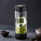 萬(wàn)象（WANXIANG）茶水分離杯單層玻璃子商務(wù)辦公水杯子機械開(kāi)關(guān)高檔泡茶師家用茶杯 U258-槍黑色-410ml-單層