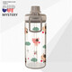 CUP MYSTERY吸管杯玻璃杯帶刻度兒童杯子卡通可愛(ài)水杯耐熱便攜女士學(xué)生上班 褐色小狗