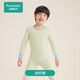 全棉時(shí)代2024新品兒童保暖內衣風(fēng)柔棉輕暖套裝A類(lèi) 冰檸綠 150 