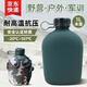 尤薩戶外水壺訓(xùn)練野營(yíng)登山迷彩學(xué)生加厚鋁1升大容量人民老鱉壺 淺綠1L（送壺套）升級(jí)加厚材質(zhì)