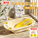 奔麥嬰兒洗澡盆寶寶浴盆兒童大號可坐新生兒澡盆幼兒躺托一體小孩家用 【躺板+懸浮浴墊+盆】黃+禮包