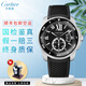 【二手99新】卡地亞男表卡利博系列自動(dòng)機械300米防水黑盤(pán)運動(dòng)休閑手表日期顯示二手奢侈品腕表 【表徑42mm】橡膠表帶W7100056