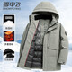 雪中飛鵝絨羽絨服男士可拆帽秋冬厚款休閑商務(wù)中長款外套男裝185