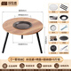 探險者（TAN XIAN ZHE）圍爐煮茶套裝室內(nèi)燒烤爐煮茶器具戶外炭燒爐家用取暖桌面爐烤肉爐 【一套收納】木紋桌+烤盤+袋+炭