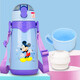 迪士尼（Disney）兒童吸管保溫杯寶寶直飲水雙蓋316不銹鋼幼兒園保溫瓶男女小孩喝 3366米奇藍 480ml