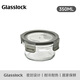 Glasslock耐熱鋼化玻璃飯盒微波爐烤箱可用加熱便當盒冰箱收納盒密封保鮮盒 圓形350ml