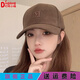 叮咚小格2025新款棒球帽帽子女春夏遮陽(yáng)帽子鴨舌帽硬頂大頭圍美式拉德韓版 咖啡色（四季款） 均碼 正常頭圍（53-60cm）