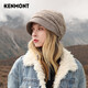 卡蒙（Kenmont）蓓蕾帽加絨貝雷毛線帽女秋冬韓版堆堆帽百搭英倫針織帽km-2618