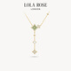 LOLA ROSE羅拉玫瑰閃星系列項鏈女鎖骨鏈女生日禮物節日禮物送女友 LR50106-綠東陵玉