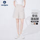 Navigare意大利小帆船女士五分褲夏季顯腿長(cháng)時(shí)尚休閑褲通勤百搭A字短褲女 霜杏 L