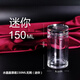如贊（Ruzan）輕奢高端商務(wù)雙層玻璃杯帶把手柄鉆石水晶杯過(guò)濾水杯商務(wù)辦公 透明水晶蓋厚底無(wú)網(wǎng) (迷你) 150ml