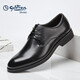 金利來(lái)（Goldlion）男鞋春秋新款正裝皮鞋男牛皮舒適耐磨橡膠底德比鞋真皮透氣大小碼 黑色 40
