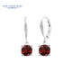 GEM STONE KING3.71克拉石榴石鉆石耳環(huán)S925銀經(jīng)典彩色寶石耳墜送女友生日禮物