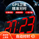 馳海（CHkosda）大屏LED電子數(shù)字掛鐘GPS北斗衛(wèi)星電子時(shí)鐘掛墻壁會(huì)議室學(xué)校鐘表 4位盒裝紅字GPS版 45*16cm