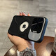 康思琦新款護蓋磁吸漏標支架適用于IPhone16promax手機殼蘋果15pro時尚簡約14小眾高級感13男女情侶潮牌 【經典黑】護蓋鏡頭支架-露標磁吸軟殼 IPhone 15 Pro max