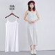 愛(ài)諾登（Ainuodeng）內襯莫代爾連衣裙MM中長(cháng)款a型長(cháng)內搭女夏 吊帶打底裙莫代爾：白色加長(cháng)款 XL(建議126-145斤）