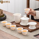 金鑲玉 功夫茶具整套裝家用簡約陶瓷羊脂玉白瓷送禮品盒 品香