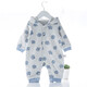 babylove嬰兒連體衣純棉雙層寶寶衣服春秋款外出抱衣連帽哈衣 灰藍(lán)色小南瓜 66cm (3-6個(gè)月)