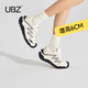 UBZ 網(wǎng)面厚底老爹鞋女2024新款夏季休閑透氣戶(hù)外防滑登山運動(dòng)鞋象牙白40