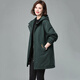 衣典零一（LEDIALYI）加絨加厚派克棉服女中長(cháng)款2025冬季女裝新款中年休閑棉襖棉衣外套 墨綠色 XL （推薦122-133斤）