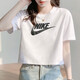 耐克（NIKE）短袖女裝2025夏季新款跑步健身運動(dòng)服圓領(lǐng)透氣休閑短款T恤半袖 純棉BV6176-100白色 XL 推薦120-140斤