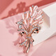 海雯妮胸針胸花別針男士女士飾品 麥穗韓版人造貓眼石配飾 玫瑰金色