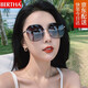貝爾莎（bertha）太陽鏡女偏光防紫外線漸變女士墨鏡新品網(wǎng)紅圓臉開車駕駛遮陽 漸變灰