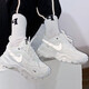 耐克（NIKE）休閑鞋女鞋冬季新款TC 7900厚底增高老爹鞋運動(dòng)鞋減震跑步鞋 DD9682-100米白色 36.5